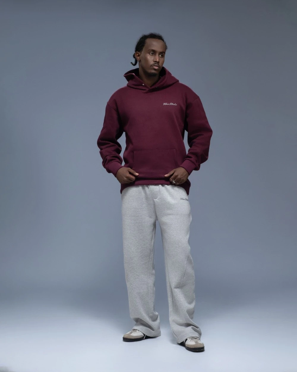 Vibes Signature Dark Maroon Hoodie